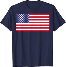 American Flag T-Shirt   Patriotic USA Tee for 4th of July, Veterans  Freedom Fa