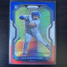 2021 Panini Prizm Alejandro Kirk 169 RC Rookie Red White & Blue Prizm Blue Jays