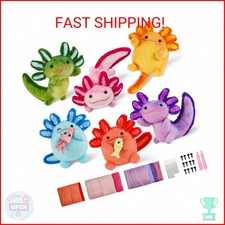 MOREJMTT Needle Felting Kit, 6 PCS Animal Needle Felting Beginner Kits, Wool Fel