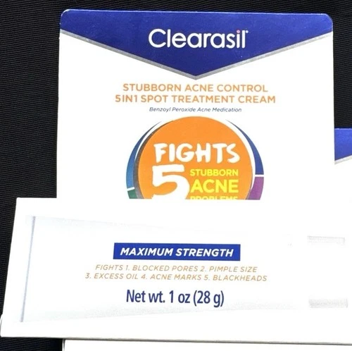 clearasil stubborn acne control cream 1oz exp dec 2026