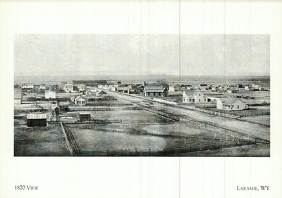 *Wyoming Postcard-''Aerial View--1870's View''  *Laramie, Wy- {C396}