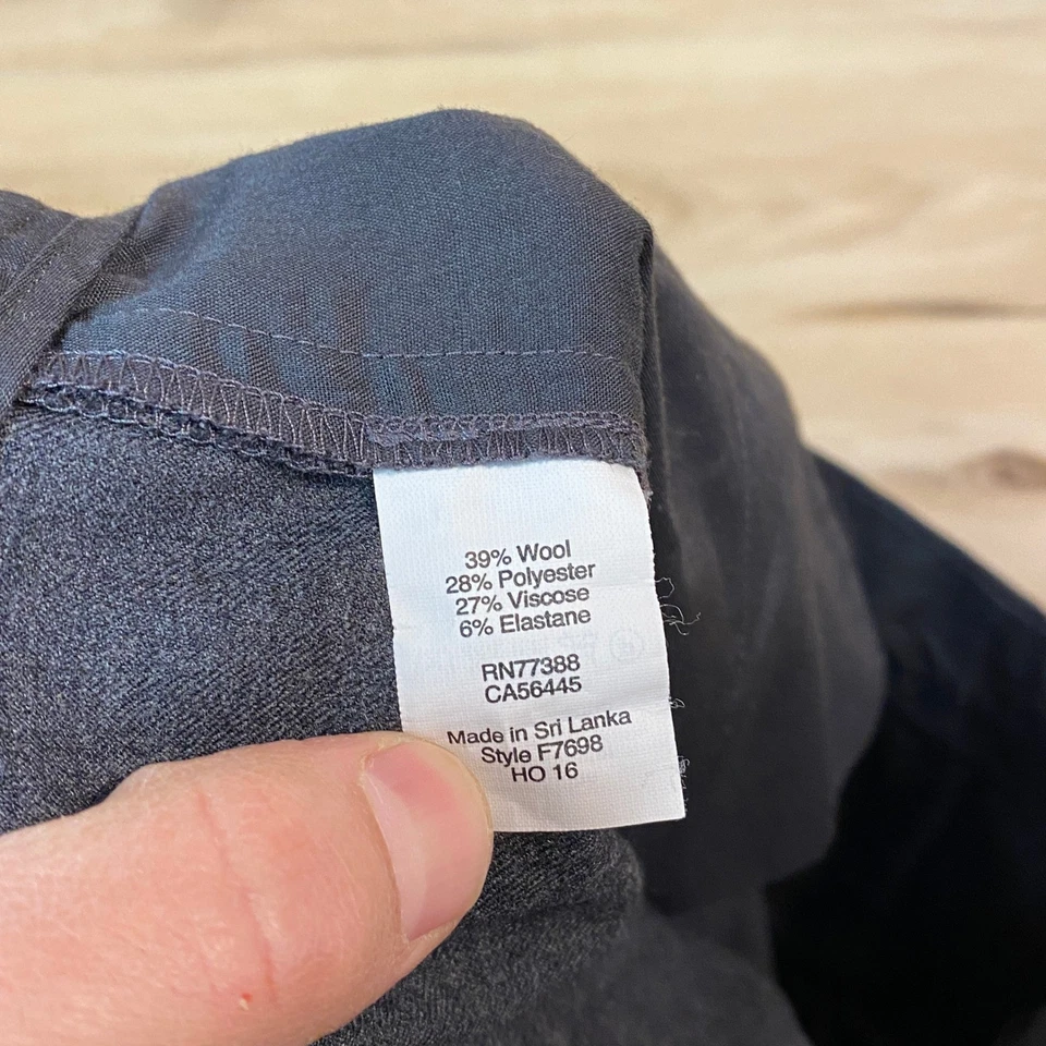 Pantalones de vestir acampanados de mezcla de lana elásticos J Crew para mujer talla 2 grises Foto 4 de 4