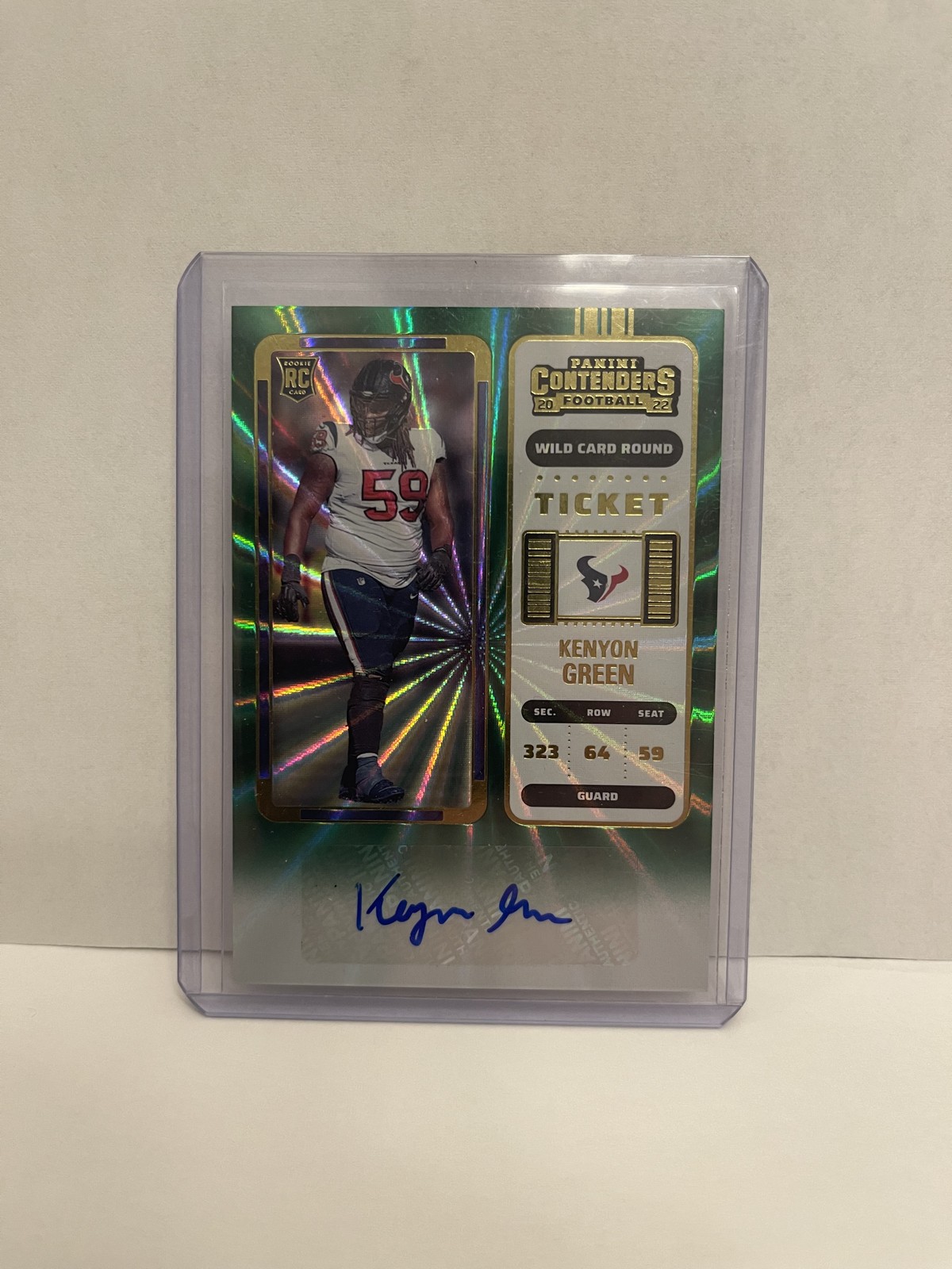 Kenyon Green Panini Contenders #149 Autograph-Wild Card Round