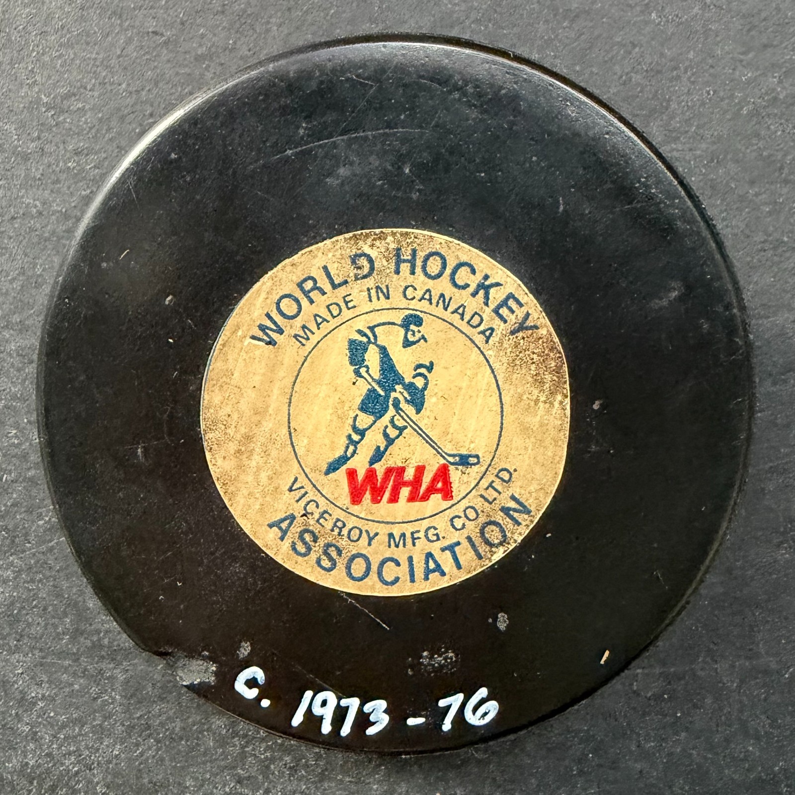 Circa 1973-76 Toronto Toros WHA Official Viceroy MFG. CO LTD. Game Puck Hockey