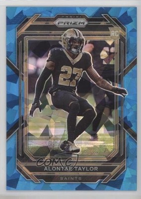 2022 Panini Prizm Rookies Blue Ice 39/99 Alontae Taylor #392 Rookie RC s3g