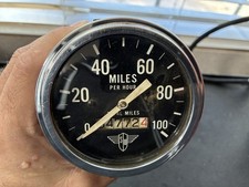 Vintage Stewart Warner Wings Speedometer Gauge Scta Rat Rod Flathead Ford