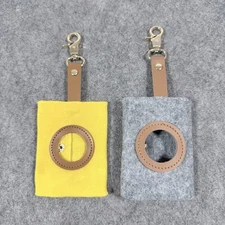 Dog Poo Bag Dispenser Holder Faux Leather Pet Waste Bag Holder [Lot of 2] NEW