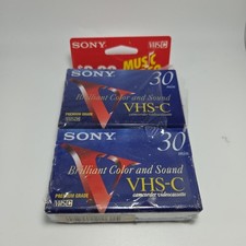 Sony TC-30 VHS-C video cassette tape Pack of 2 TC-30VHGF New