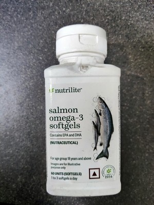 Amway Nutrilite Omega-3 Salmon 60 Softgels Daily Heart Health Support