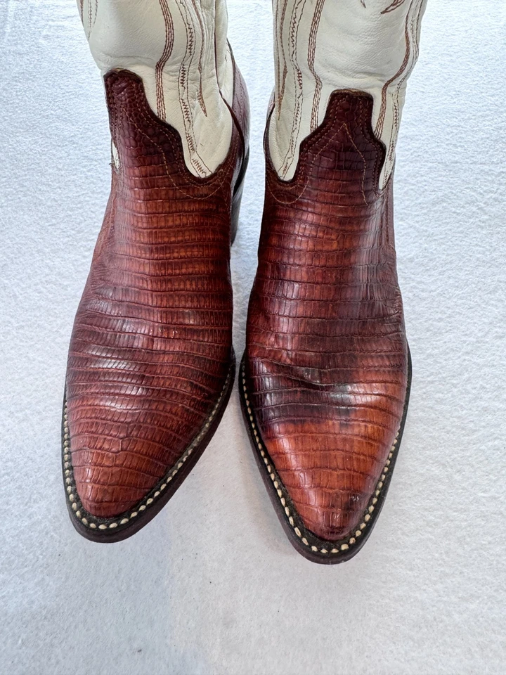 De Colección J Chisholm Botas Mujer Exóticas Teju Lagarto Vaquera Cuero Vaquero 68235 6.5 Foto 4 de 4