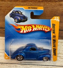 Hot Wheels HW Premiere Custom '41 Willys Coupe Blue 2009 #025 Short Card VG