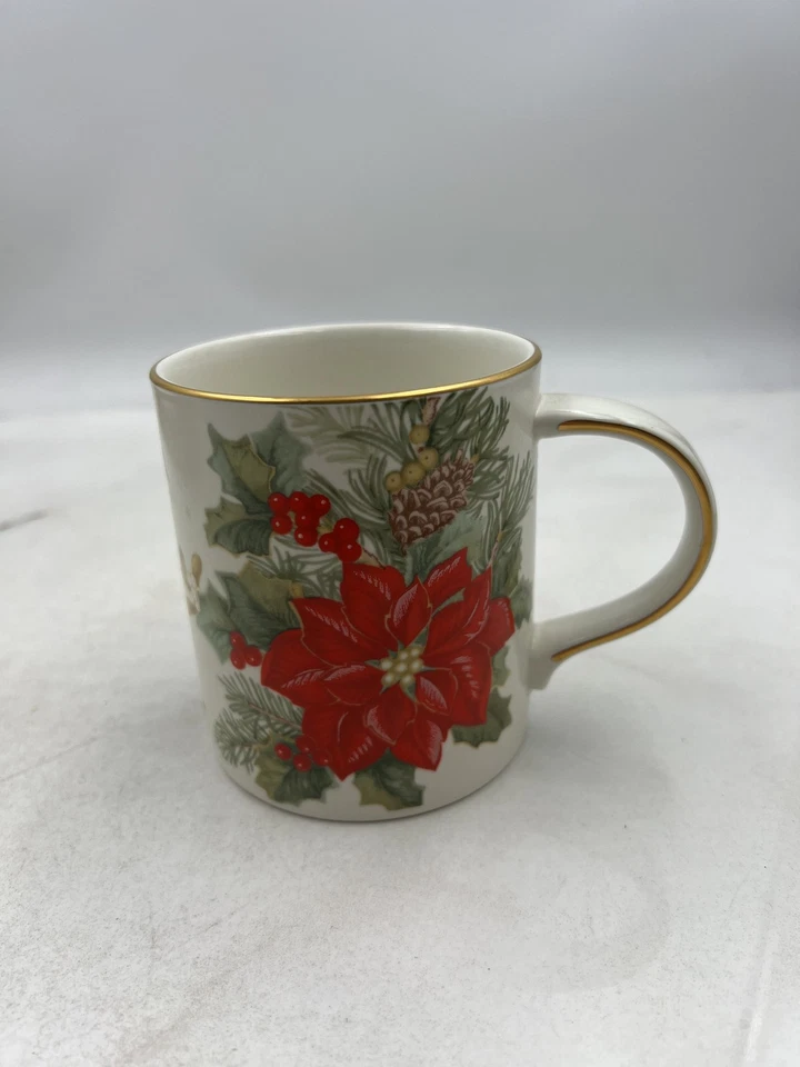 Taza plato ensalada cena Mikasa Holiday Bloom CX050 3 piezas Foto 3 de 4