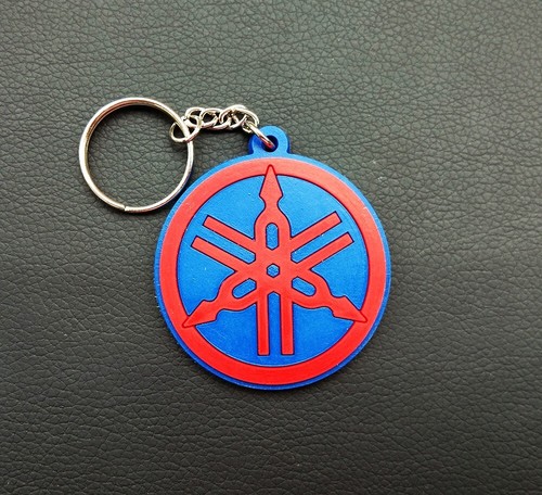 Yamaha Logo Blue Keychain Rubber Motorcycle Racing Bike Keyring Collectable #01 - Picture 4 of 7