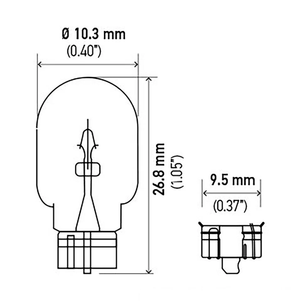 Lâmpada de matrícula 2x para Chevrolet Corvette 1984-1989 - Hella - Imagem 3 de 4