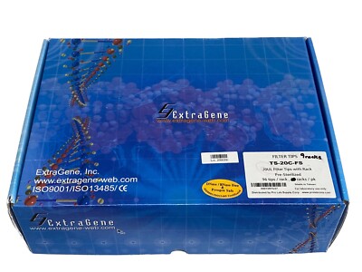 (864) EXTRAGENE 20uL Filter Pipette Tips 50mm 9x 96/Rk Yellow TS-20C-FS