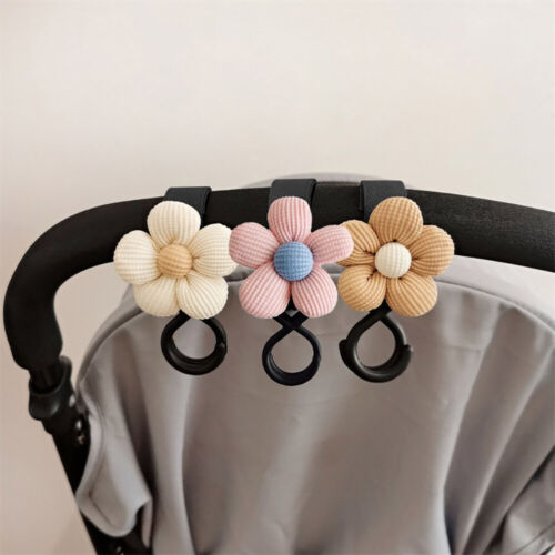 Baby Stroller Hooks Flower Rotating Bag Hanger Universal Infant Organizer Holder - Picture 1 of 17