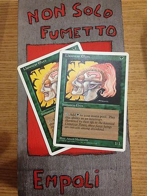 MTG 2X ELFI DI LLANOVAR - 2X LLANOVAR ELVES - 4TH EDITION - NEAR MINT - WB - ENG