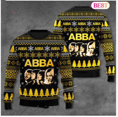 HOT TREND ABBA Supergroup Sweater Christmas Size S-5XL (AOP), Gift For Her, Him