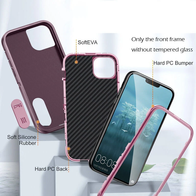 For iPhone 16 15 Pro Max 13 14 12 Heavy Duty Shockproof Hybrid Phone Case Cover - Image 3 of 4