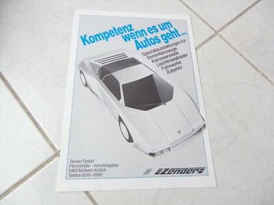 Zender Vision 3 Alfa BMW VW FORD PORSCHE 1988 Tuning Brochure Prospekt Catalogue
