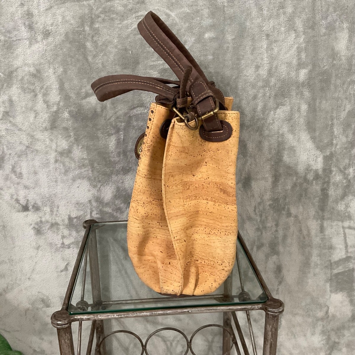 Eve Natural Cork Tote Bag Portugues Bora HandBag Waterproof 13”x15