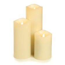 LED Echtwachs Kerzen Set Smart Flame mit beweglicher Flamme  , Timer