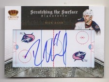 10-11 Crown Royale Rick Nash /100 Auto Scratching The Surface Blue Jackets 2010