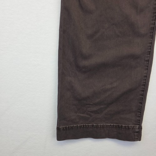 Pantalone Mossimo Junior 15 Marrone Svasato Mid Rise Y2K Elasticizzato Accademia Divisa Lavoro - Foto 8 di 17