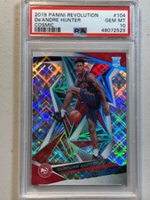De'Andre Hunter PSA 10 2019-20 Panini Revolution /100 Cosmic Rookie RC #104