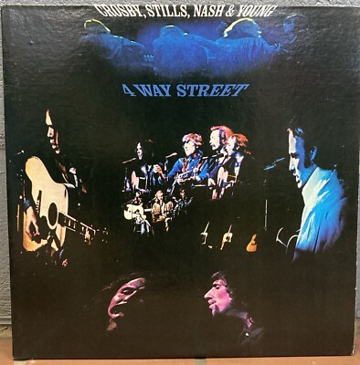 Crosby, Stills, Nash & Young 4 Way Street 2 LP Atlantic Lyrics Inner Gatefold