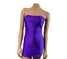 Purple Strapless Sleeveless Mini Tube Dress Bodycon Exotic Dancewear club wear