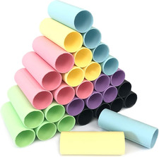 30-Pack Thick Craft Rolls, Multicolored round Cardboard Tubes for Crafts, 4.5 X