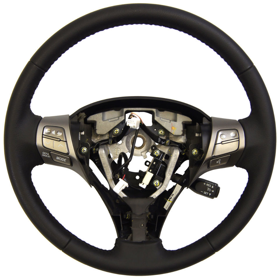 2009-2012 Toyota Venza Steering Wheel Black Leather W/Switches New
