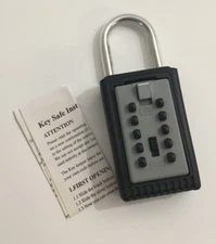 Pushbutton Hanging Lockbox 4 Digit Pin Combination Rental Home Key