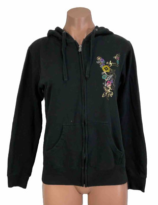Wynn Las Vegas Womens Jacket Hoodie Zipper Metallic Floral Swetashirt sz Small