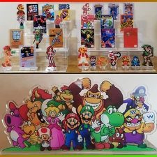 Video game acrylic standee Mario Zelda Link Bowser Sonic gamer gift Retro NES