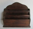 Vintage Old Handcrafted Wooden Letter / Magazine Holder, Collectible