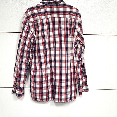 Tommy Hilfiger Custom Fit Mens Large Plaid 100% Cotton 80s 2 Ply Fabric  Shirt | eBay