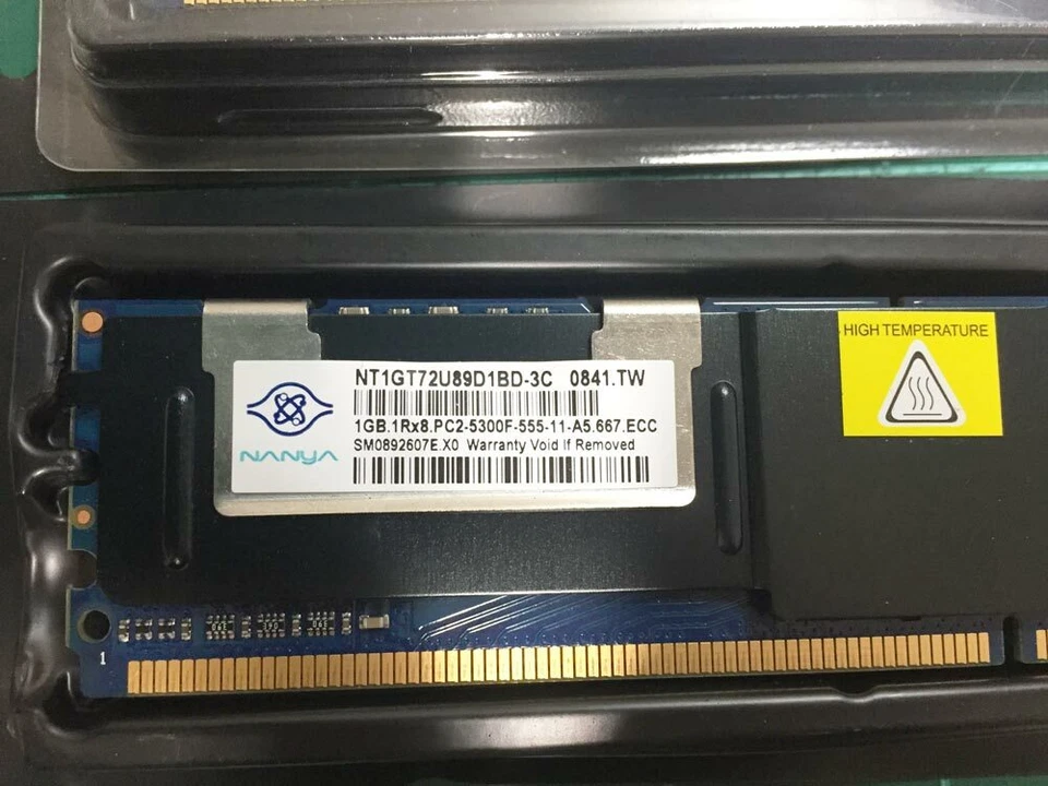 NT1GT72U89D1BD-3C Nanya 1GBx2 DIMM DDR2 PC2-5300F 667MHz ECC-Reg. 1Rx8 - Image 2 of 2