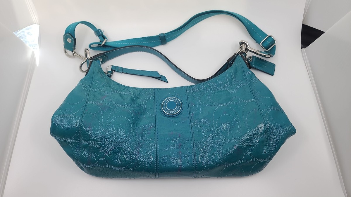 Coach F19282 Signature Stitched Patent Leather Shoulder/Hobo Coach F19282 Signature Stitched Patent Leather Shoulder/Hobo