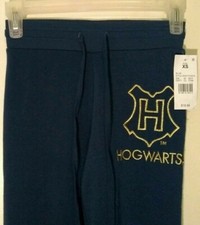 Harry Potter Junior Women's Sweat Pants Size XS Navy Blue Hogwarts Drawstring