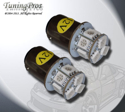 (1 Pair) Set of 2 pcs Map Light 1157 9 SMD Amber LED Light Bulbs 1816 2040
