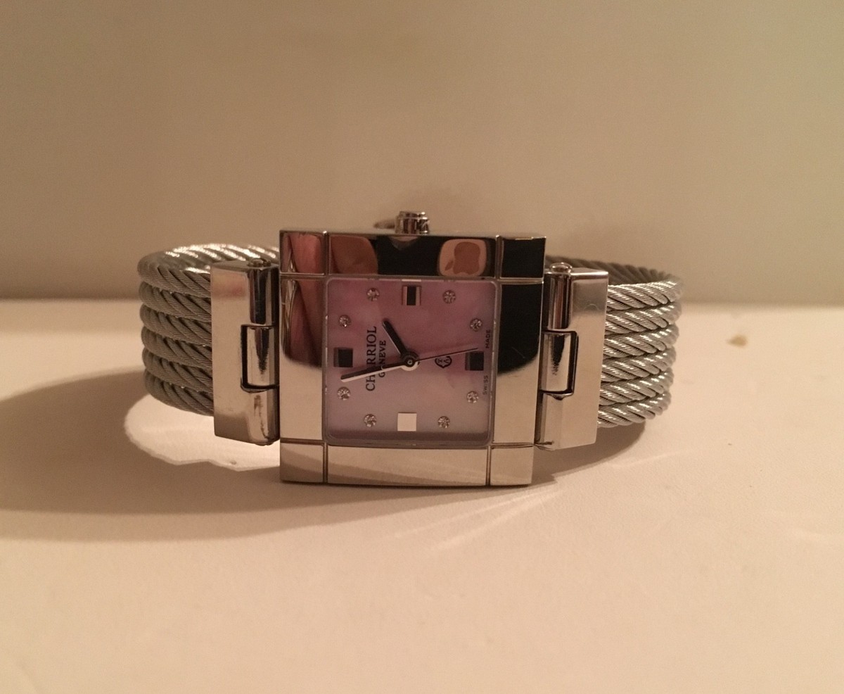 CHARRIOL CELTICA SWISS MADE PINK MOP & DIAMOND ACCENTED DIAL  display picture 1
