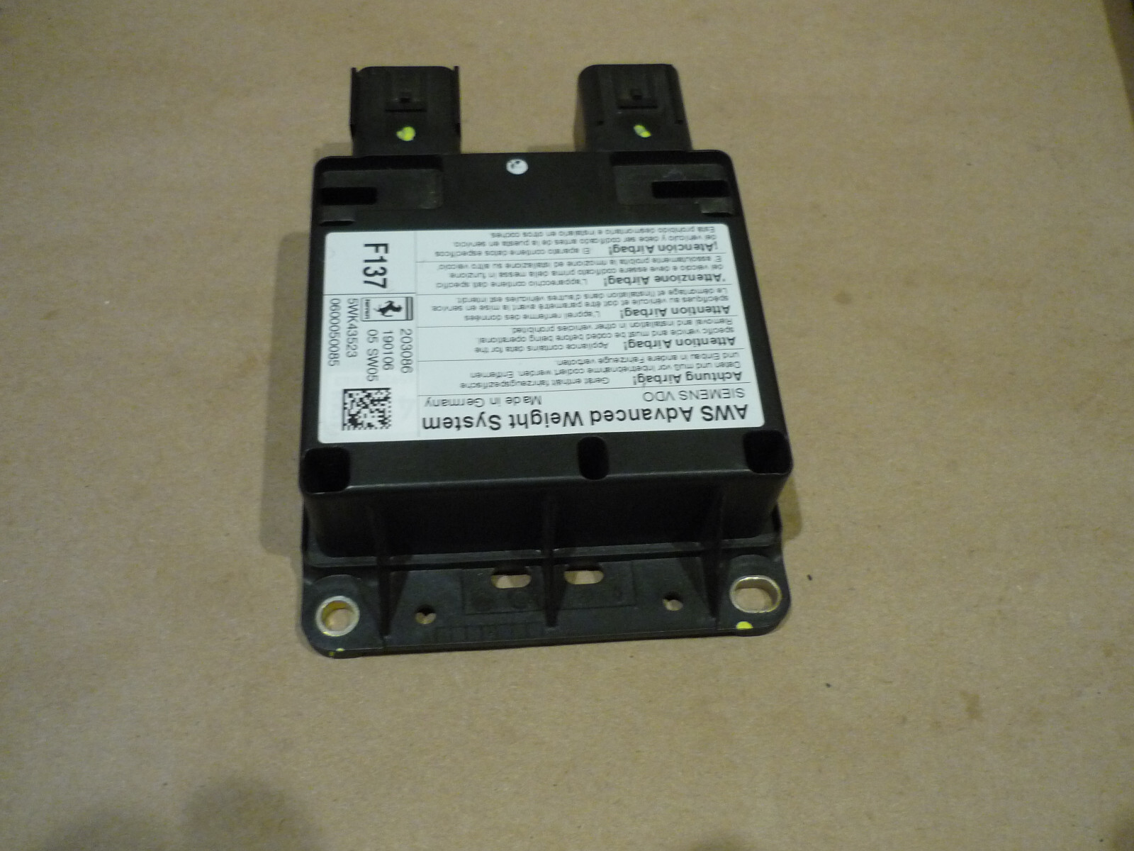 Ferrari 612 - Weight Sensor Control Unit - P/N 203086