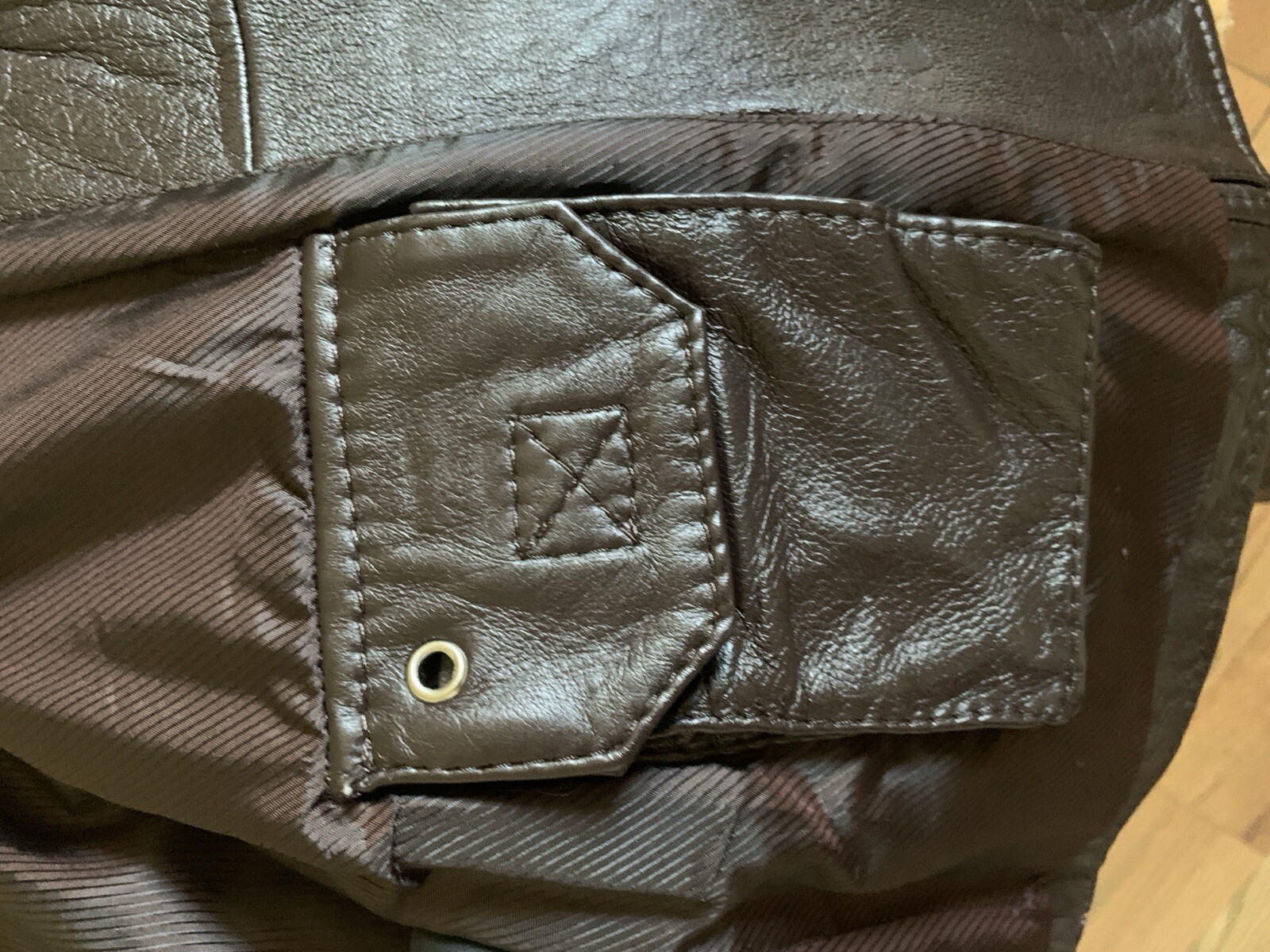 Genuine Leather Jacket Size Small. Dark Brown/chocolate Color image 3