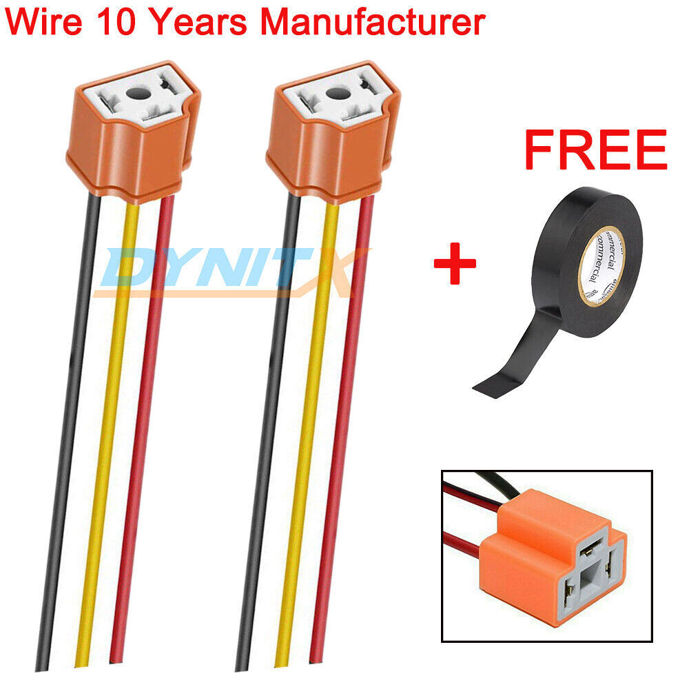 Wiring Pigtail Female Ceramic A 9003 HB2 H4 Two Harness Head Light