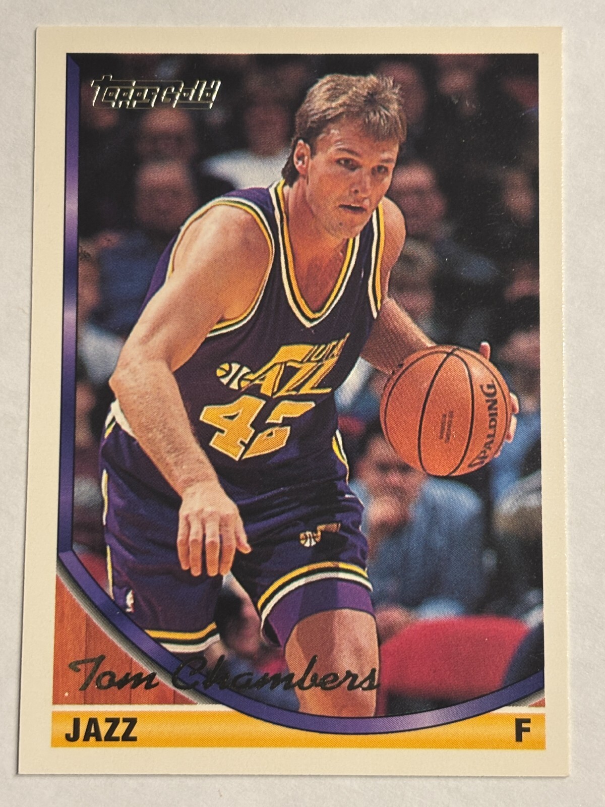 1993-94 Topps Gold #220 Tom Chambers Utah Jazz