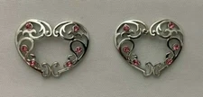 Sexy Non-Piercing Silver Pink Heart Round Nipple Ring Shield Clip On