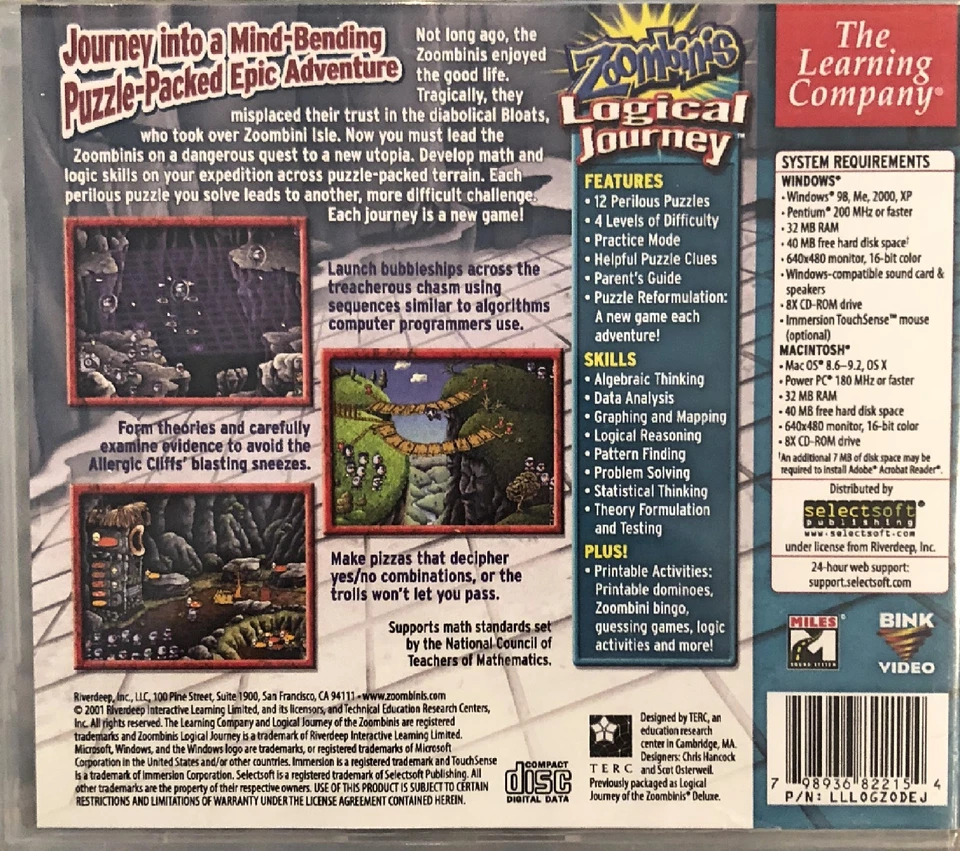 Zoombinis Logical Journey PC Mac Novo em Folha Win10 8 7 XP 4 Níveis de Dificuldade - Imagem 2 de 2