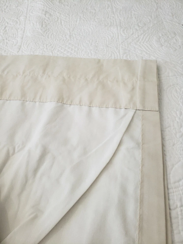 3 paneles de cortina forrados de colección con peso crema invierno blanco mezcla de algodón Foto 4 de 4